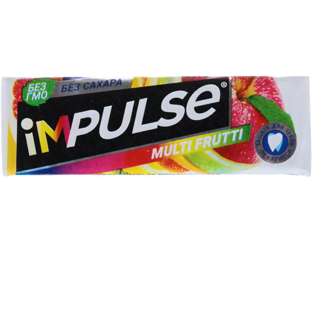 Жевательная резинка со вкусом Multi-Frutti, без сахара «Impulse»