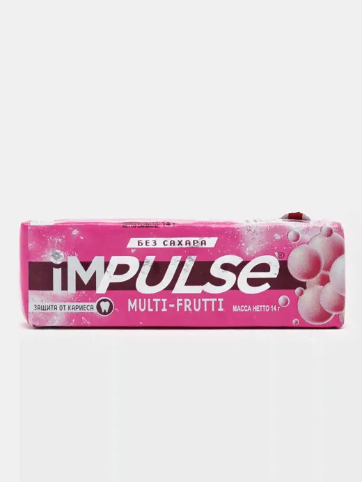 «Impulse», жевательная резинка со вкусом Multi-Frutti, без сахара, 14 г-0